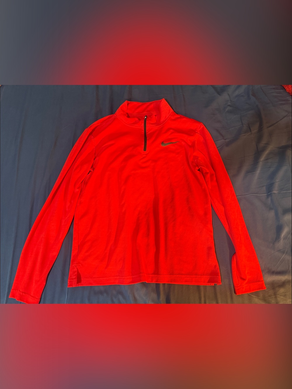 Nike Men’s Bright Red Half-Zip Athletic Sweater